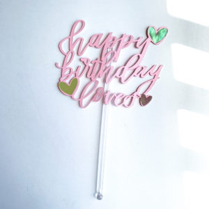 Customizable Happy Birthday Cake Topper